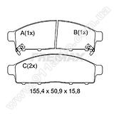 Колодки тормозные передние Fremax FBP-0859 (зам.4605A623 / 4605A284 / 4605B158 / 4605B233 / 4605A198