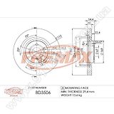 Диск тормозной передний Fremax BD-3506