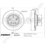 Диск тормозной задний Fremax BD-3497