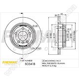 Диск тормозной задний Fremax BD-3418