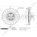 Диск тормозной передний Fremax BD-3616