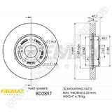 Диск тормозной передний Fremax BD-2897