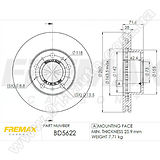 Диск тормозной передний Fremax BD-5622