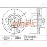 Диск тормозной передний Fremax BD-2912