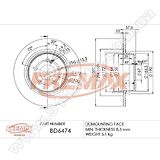 Диск тормозной задний Fremax BD-6474