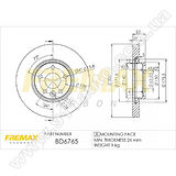 Диск тормозной передний Fremax BD-6765