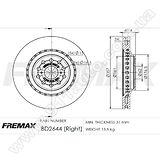 Диск тормозной передний правый Fremax BD-2644