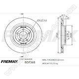 Диск тормозной задний Fremax BD-7368