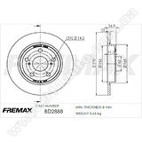 Диск тормозной задний Fremax BD-2888