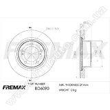 Диск тормозной передний Fremax BD-6090