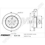 Диск тормозной задний Fremax BD-6188