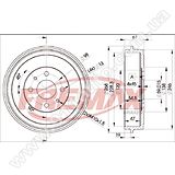 Барабан тормозной задний Fremax BD-9600