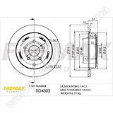 Диск тормозной задний Fremax BD-4802