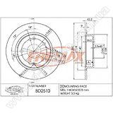 Диск тормозной задний Fremax BD-2510