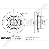 Диск тормозной задний Fremax BD-4271