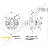 Диск тормозной задний Fremax BD-4034