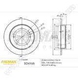 Диск тормозной передний Fremax BD-6968