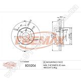 Диск тормозной передний Fremax BD-5206