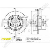 Диск тормозной задний Fremax BD-3958