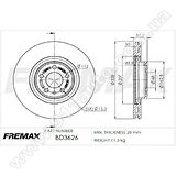 Диск тормозной передний Fremax BD-3626