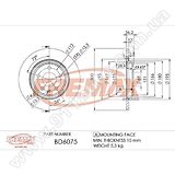 Диск тормозной задний Fremax BD-6075