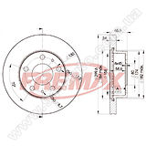 Диск тормозной передний Fremax BD-4682