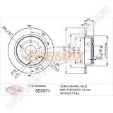 Диск тормозной задний Fremax BD-2071