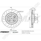 Диск тормозной передний Fremax BD-3499