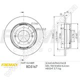 Диск тормозной задний Fremax BD-5167