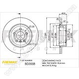 Диск тормозной задний Fremax BD-3558