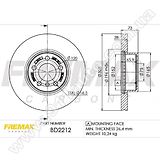 Диск тормозной передний Fremax BD-2212