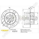 Диск тормозной задний Fremax BD-2933