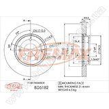 Диск тормозной передний Fremax BD-5182