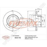 Диск тормозной задний Fremax BD-0192