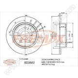 Диск тормозной задний Fremax BD-2882