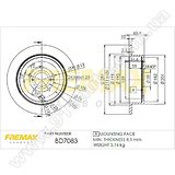 Диск тормозной задний Fremax BD-7083