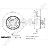 Диск тормозной задний Fremax BD-7359