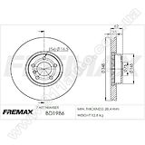 Диск тормозной передний Fremax BD-1986