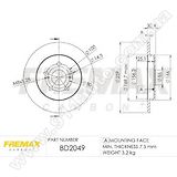 Диск тормозной задний Fremax BD-2049