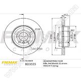 Диск тормозной передний Fremax BD-3555