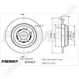 Диск тормозной задний Fremax BD-0423