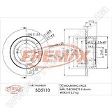 Диск тормозной задний Fremax BD-5110