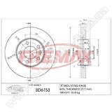 Диск тормозной передний Fremax BD-6153