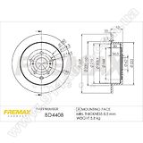 Диск тормозной задний Fremax BD-4408