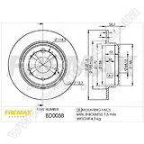 Диск тормозной задний Fremax BD-0058