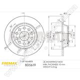 Диск тормозной задний Fremax BD-5619