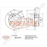 Диск тормозной задний Fremax BD-0191
