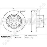 Диск тормозной задний Fremax BD-3268