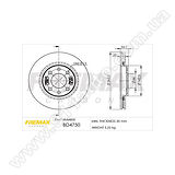 Диск тормозной передний Fremax BD-4750