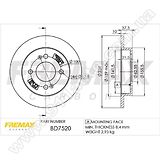 Диск тормозной задний Fremax BD-7520